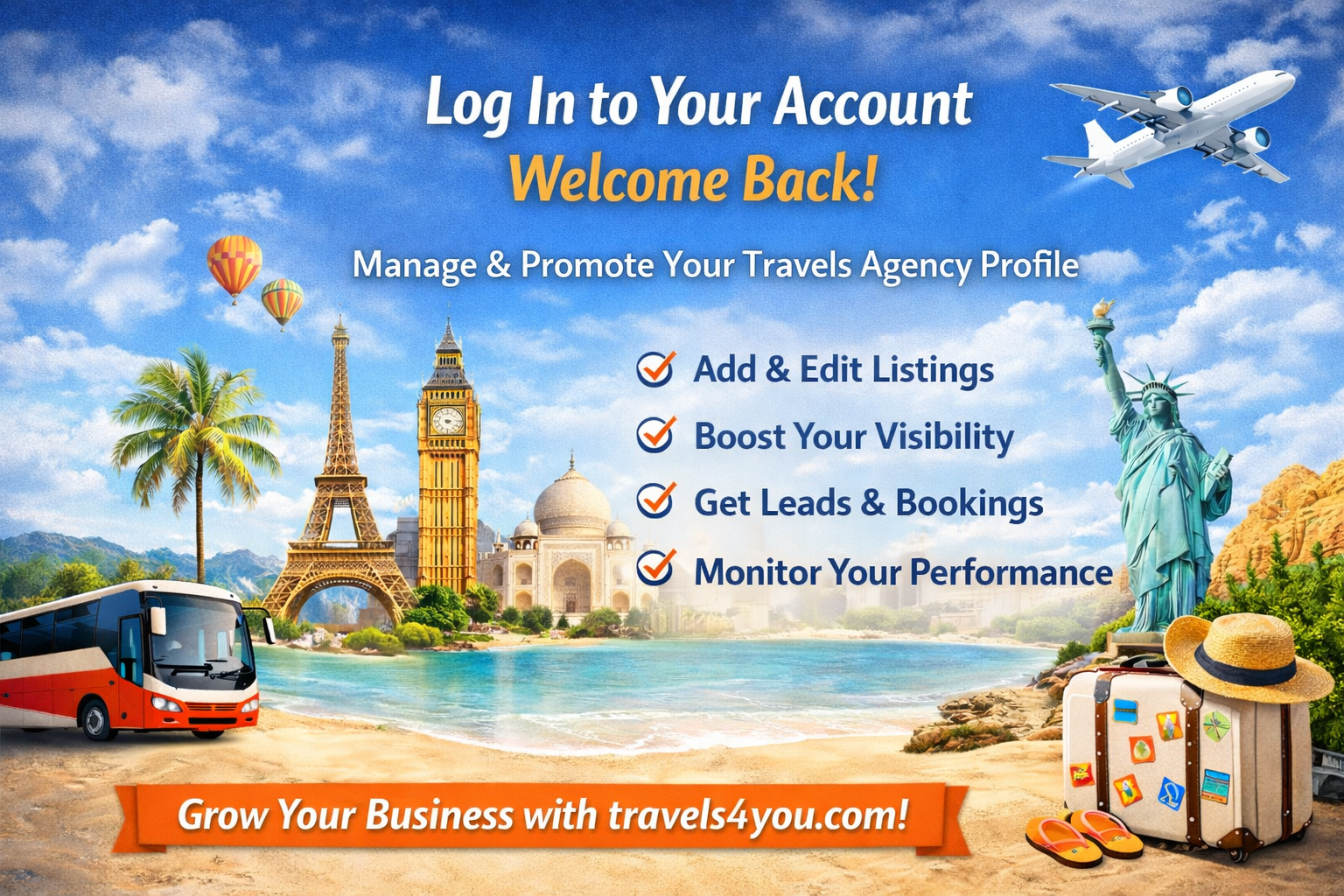travel agency login